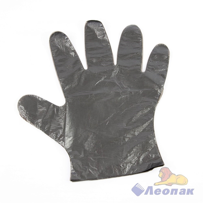 Перчатки одноразовые (100шт/100уп)  M  черные ЛЕОПАК - фото 10815
