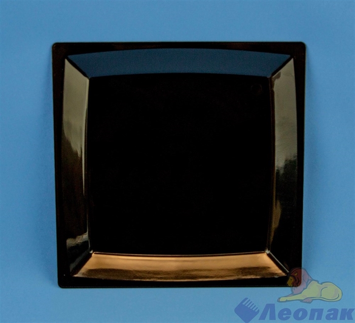 Тарелка квадратная, 172мм черная плоская (6шт/15уп) арт 2001 - фото 12140