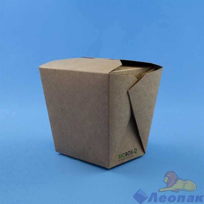 Контейнер бумажный ЧАЙНА-БОКС КРАФТ BioBox 700мл (50шт/10уп) прямоуг. дно - фото 12527