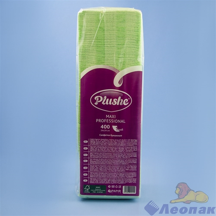 Салфетка салатовая/пастель Plushe Maxi Professional (400л/4уп) - фото 13158