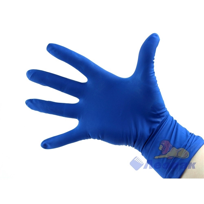 Перчатки нитриловые смотровые Household Gloves  S  голубые (50пар/10уп) - фото 13236