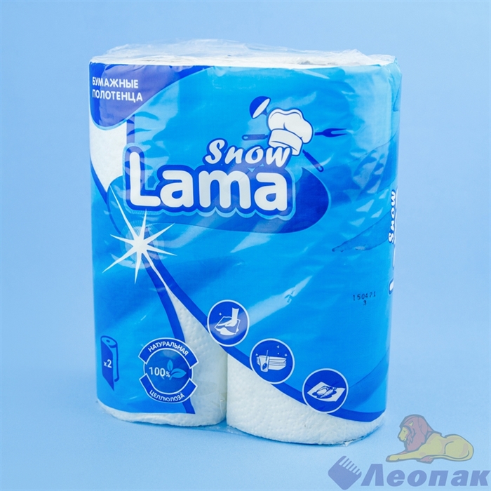 Бумажные полотенца Snow Lama 2сл., белые (2шт/12уп) - фото 16955