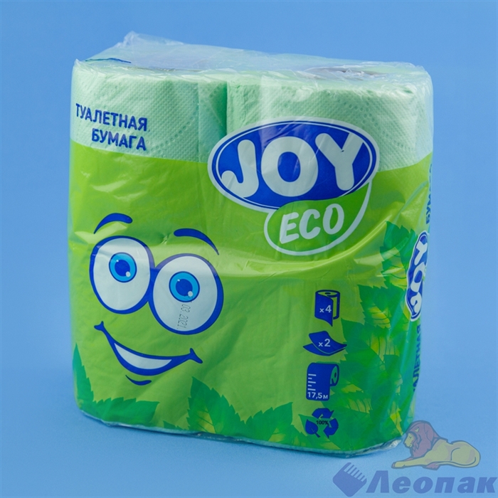 Туалетная бумага JOYeco 2сл.,  зеленая (4шт/12уп) - фото 16968