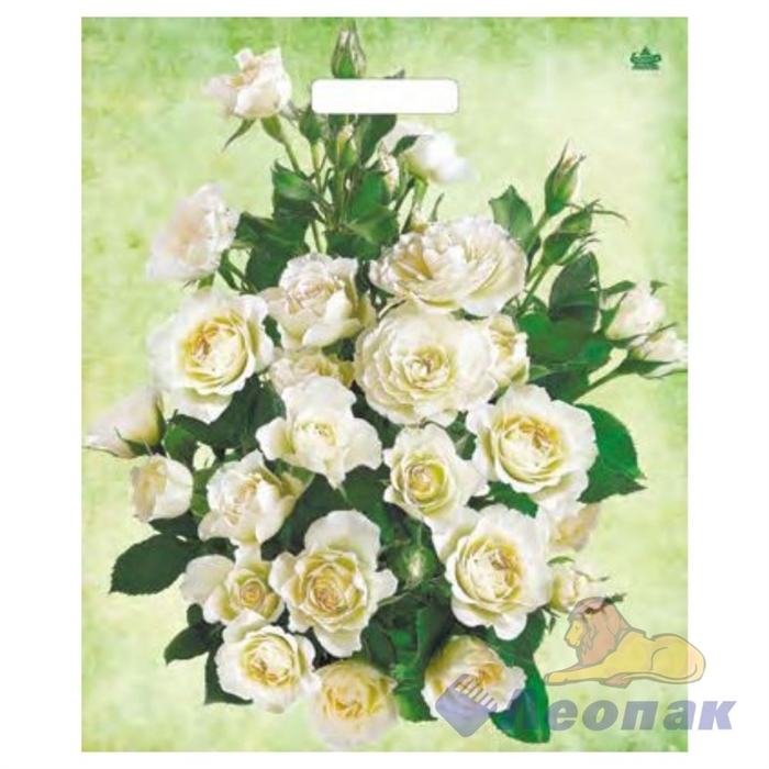 П-выр.ручка 38х45-60мкм "Белые розы" ламинат (50/500) ТИКО - фото 17380