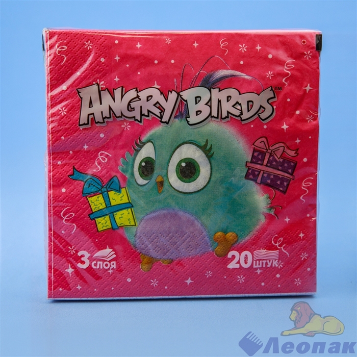 Салфетка бумажная  Angry Birds: Hatchlings 33х33 "Коллекция" 3сл (20шт/12уп) МИКС - фото 17757