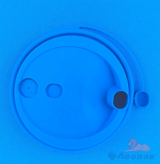 Кофейная крышка с питейником голубая, диаметр 90 мм  (50шт/20уп) 3001 М/Г - фото 23202