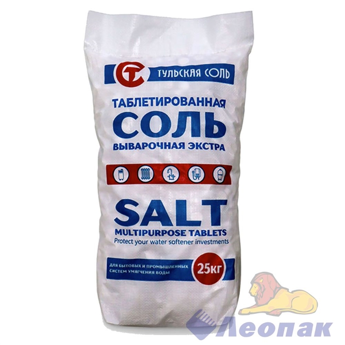 Соль пищевая таблетированная (1м/25кг)  - фото 26386