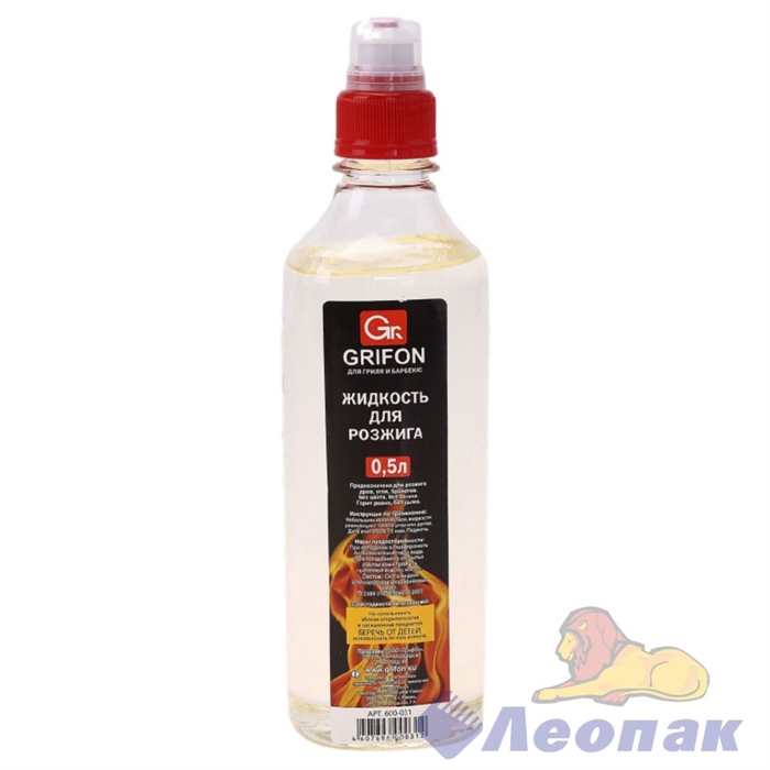Жидкость для розжига Grifon Premium, жидкий парафин, 500 мл. (1/25) арт.650-034 - фото 27352