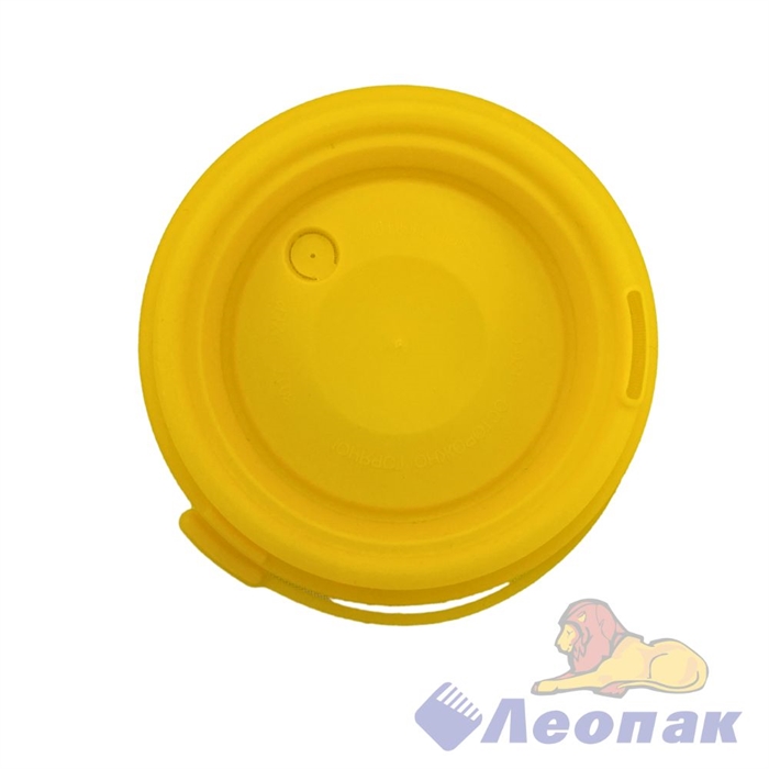 Кофейная крышка с питейником желтая, диаметр 80 мм (50шт/20уп) 3017Ж - фото 28470