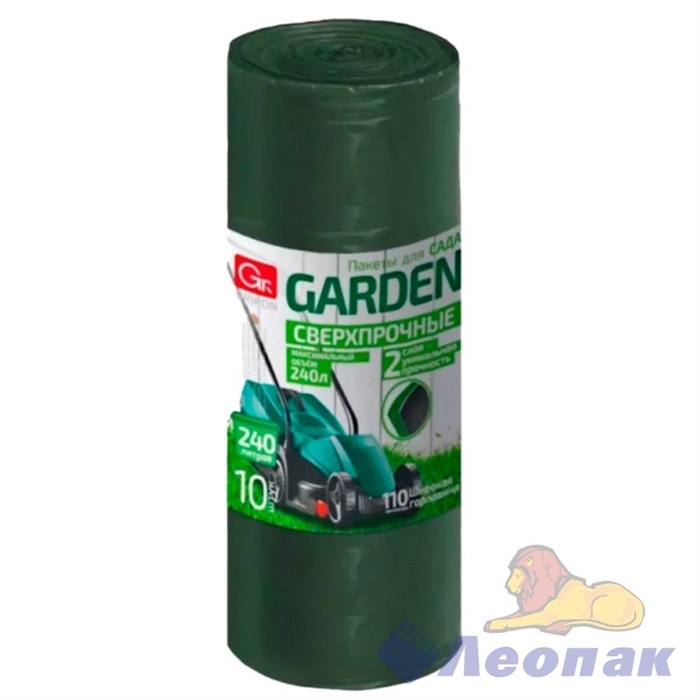 Мешок мусорный 240л двухслойный особо прочные (10шт/1рул/6рул.) GRIFON PROFF GARDEN 101-520 - фото 38405