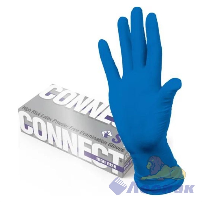 ПЕРЧАТКИ ЛАТЕКСНЫЕ GLOVES HIGH RISK S СИНИЕ ПОВЫШЕННОЙ ПРОЧНОСТИ (50ШТ/10УП)