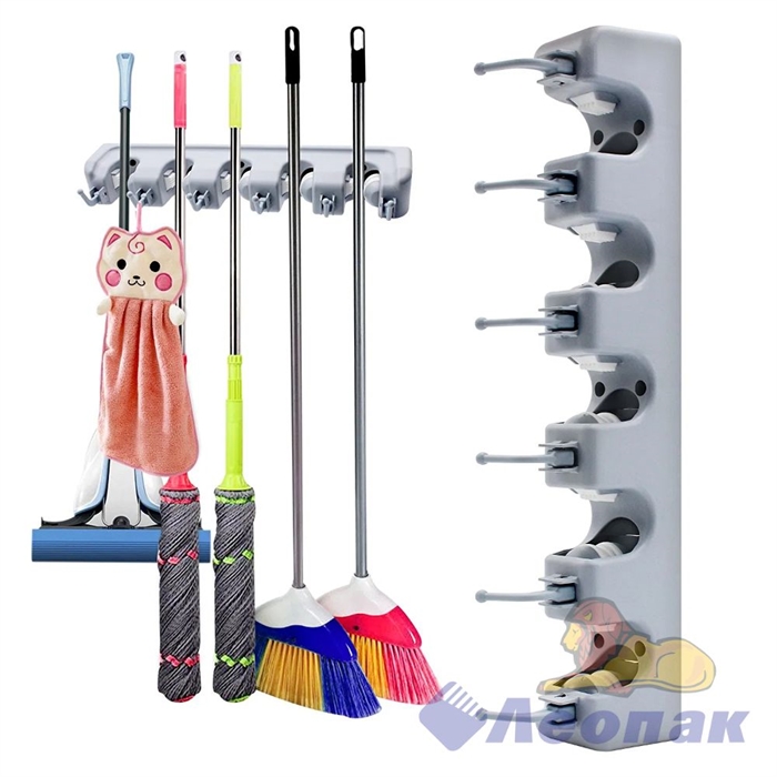 Настенный держатель для уборочного инвентаря Broom holder МО-2409 - фото 40271