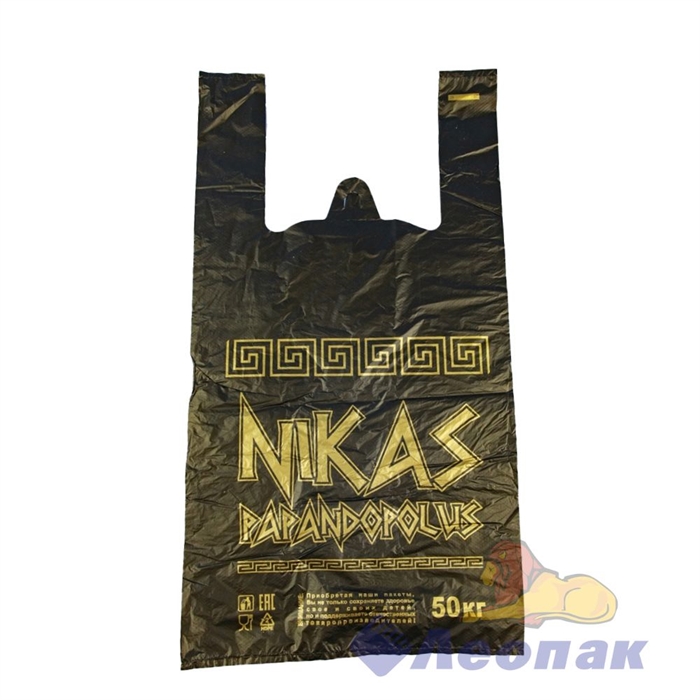 П-майка 30х55-35мкм "NIKAS "М золото"  черный (100/1000) СП - фото 40931