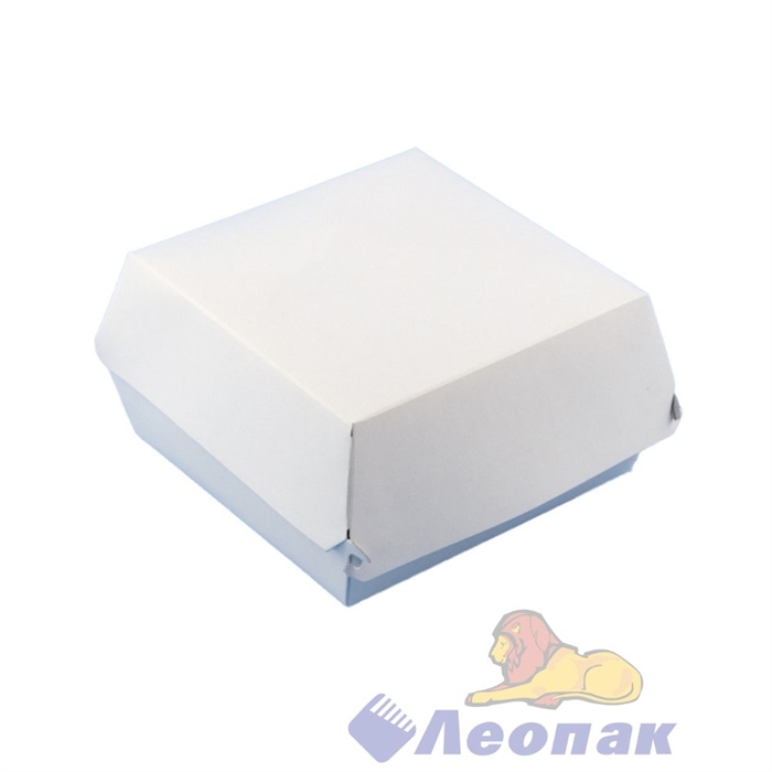 Коробка для ГАМБУРГЕРА  белая 120х120х70мм (300) ЭКО - фото 41015