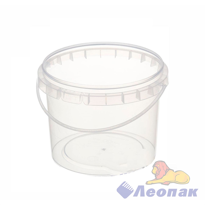 Ведро п/п пищевое 3,4л прозр. с крышкой (66шт) Юг