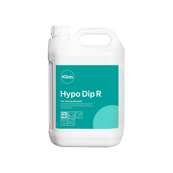 Средство для замачивания и отбеливания посуды и поверхностей Hypo Dip R \ 5 л Klinin 205112 - фото 48987