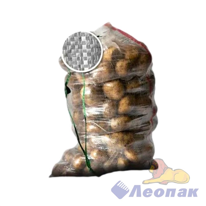 Мешок п/п 50кг 55*95см прозрачный с завязками (100/1000шт)