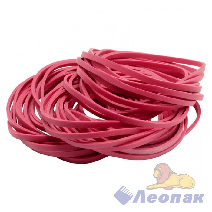 Резинка банковская 50мм 1кг (1/20уп/1кор) красная 3816/0 - фото 49304