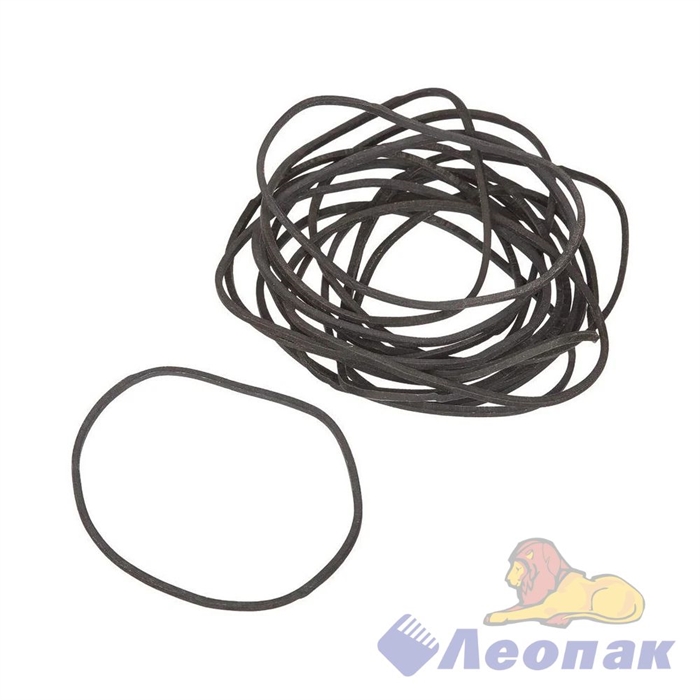 Резинка банковская 60мм 1 кг (1/20уп/1кор) черная 6616/1 - фото 49312