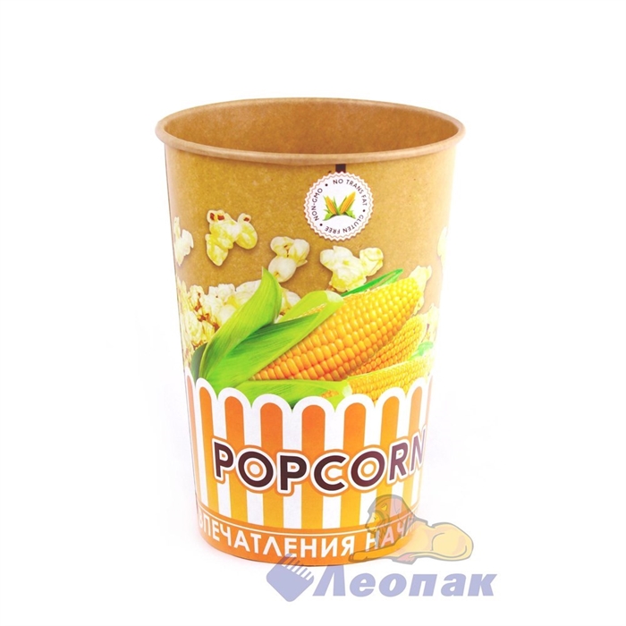 Стакан бумажный  Popcorn  V 46 1,5л  (160/6уп=950шт в коробке) - фото 4944