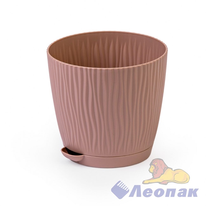Горшок цв. "Флис" с прикорневым поливом 3л (какао) (уп.24)