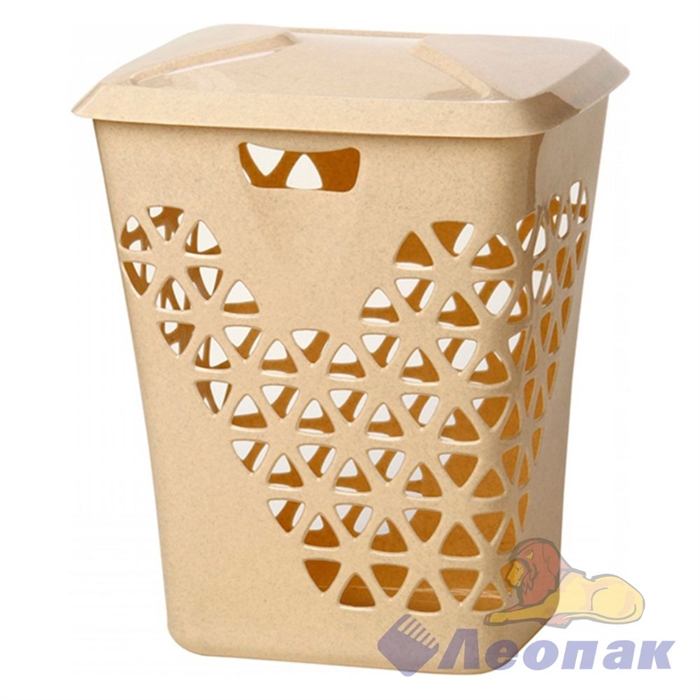 Корзина для белья ВЕНЕЦИЯ 60л (Беж.мрамор) МП