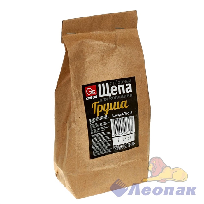 Щепа для копчения GRIFON, ГРУША, в бум. пакете (14уп/кор) 600-316