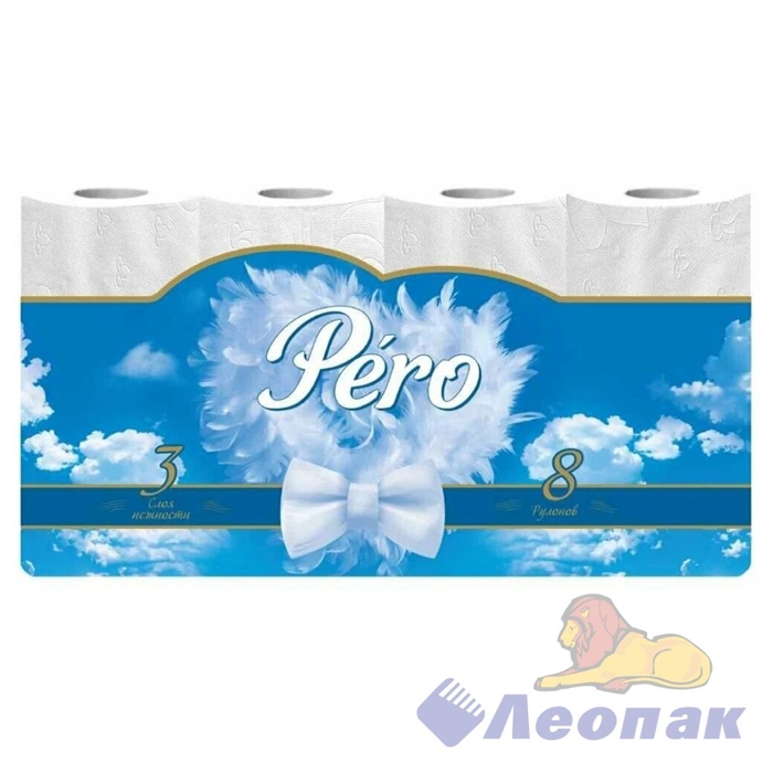 Бумага туалетная Pero TALCUM 3-х сл.(8шт/12уп) 16.3м 3186/087 - фото 49689