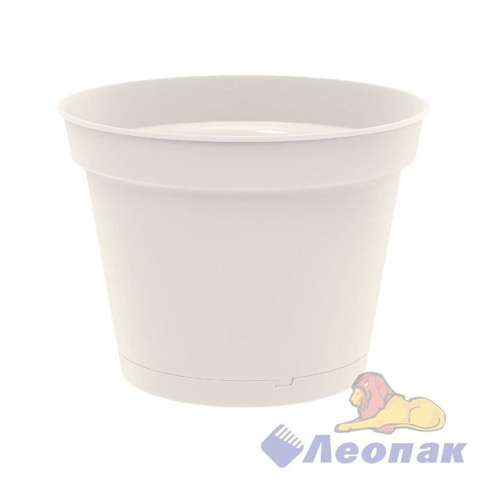 Горшок для цветов "Mint" D185мм, 2,3л с поддоном (светло-бежевый) Хомвер 16120