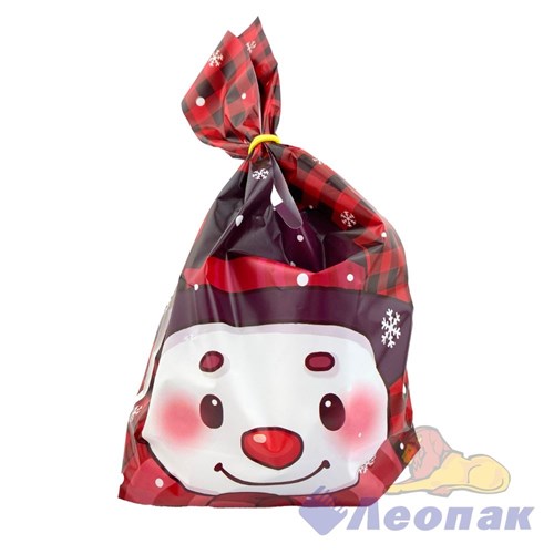 P142 Пакет с ушками 20х33х3см Красный микс (50шт/1уп) НГ