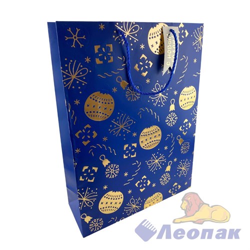 L1510 Пакет НГ люкс с блестками 33х44х12  (240/12шт) 4899/469 - фото 50283