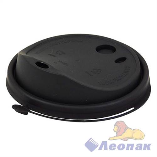 Кофейная крышка с питейником черная, диаметр 90 мм (50шт/20уп) 3019Ч