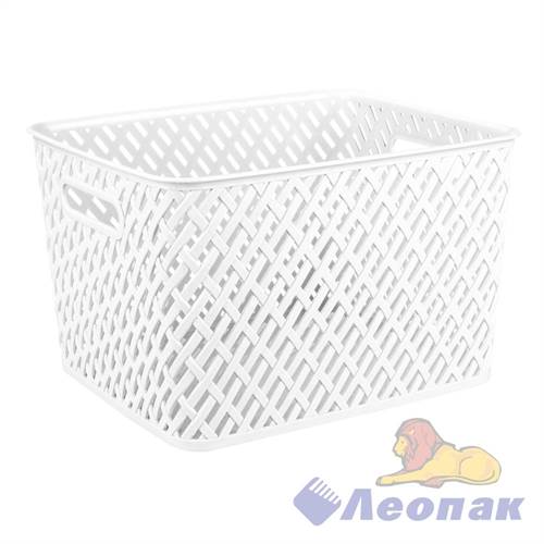 Корзина "Плетенка" 350х290х225мм(белый) (уп.8)