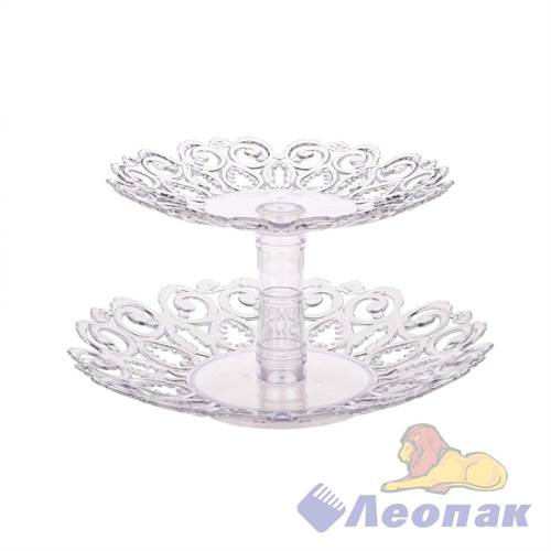 Фруктовница  Мелодия  2-х ярусная (средняя)(прозрачный) (22)