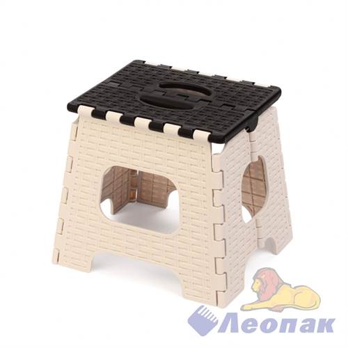 Табурет "Плетенка" малый складной (беж.-коричневый)