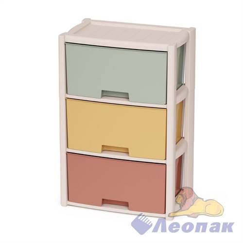 Комод "Колорит" цветной 3-х секцион. (уп.1)