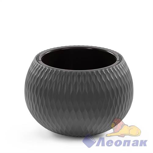 Кашпо "Жемчужина" 4л (графитовый)