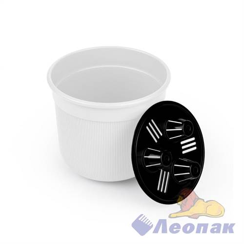 Горшок цв. "Сканди" 1л (с дренажной вставкой) (белый) (уп.20)