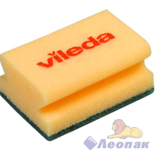 Губка Vileda Средняя жесткость 7*15см зеленый абразив (10шт/уп) 101397(TSU101404)
