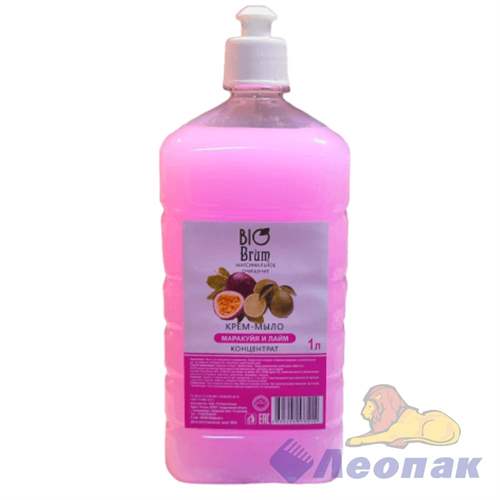 БРЮМ Жидкое мыло-крем Маракуйя и лайм 1л пуш-пул (16шт)