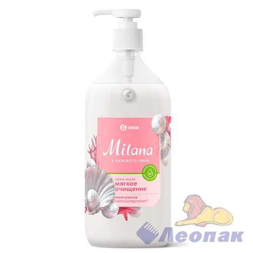 Крем-мыло жидкое увлажняющее "Milana жемчужное" (флакон 1000 мл) (6)