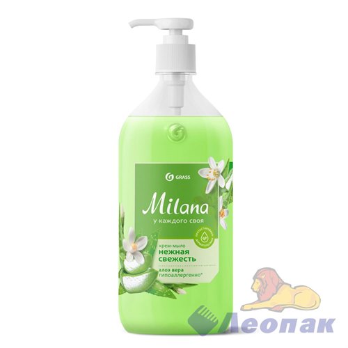 Крем-мыло жидкое увлажняющее "Milana алоэ вера" (флакон 1000 мл) (6)