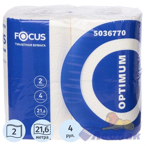Туалетная бумага FOCUS Optimum 2сл., 22 м (4шт/14уп) 5036770