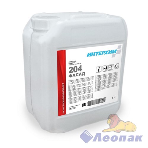 ИНТЕРХИМ 204 ФАСАД PLUS 5л Усиленное кислотное ср-во очистки фасадов
