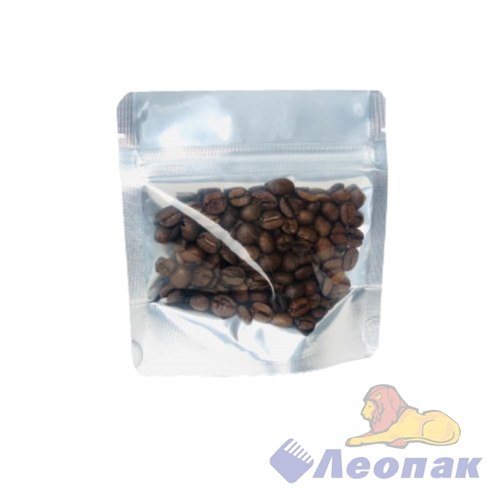 Пакет №22 металлизированный ДОЙ-ПАК 130х130 (35+35) с прозрачной стенкой с замком zip-lock(100шт/60)