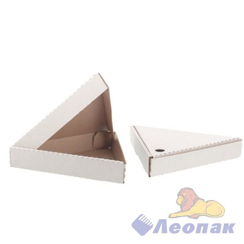 Коробка для пиццы белая треуг.220х220х220х35мм МГК(50/1уп) 3186/042 - фото 50908