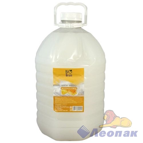 БРЮМ Жидкое мыло-крем Молоко и мед 5л. ПЭТ 38414 - фото 50931