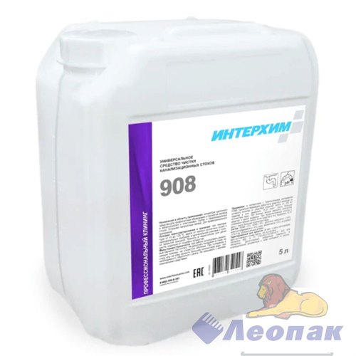 ИНТЕРХИМ 908, 5л. Универсальное средство чистки канализационных стоков