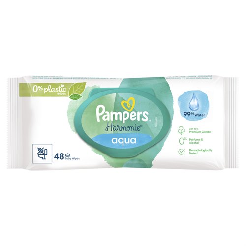 Влажные салфетки для малышей Pampers Aqua Harmonie, 48 шт 8006540458563 - фото 51382