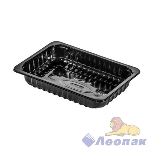 Лоток под запайку 187*137*36/600мл РР, ребро ЧЕРНЫЙ УК-503Е (480шт) Каштан